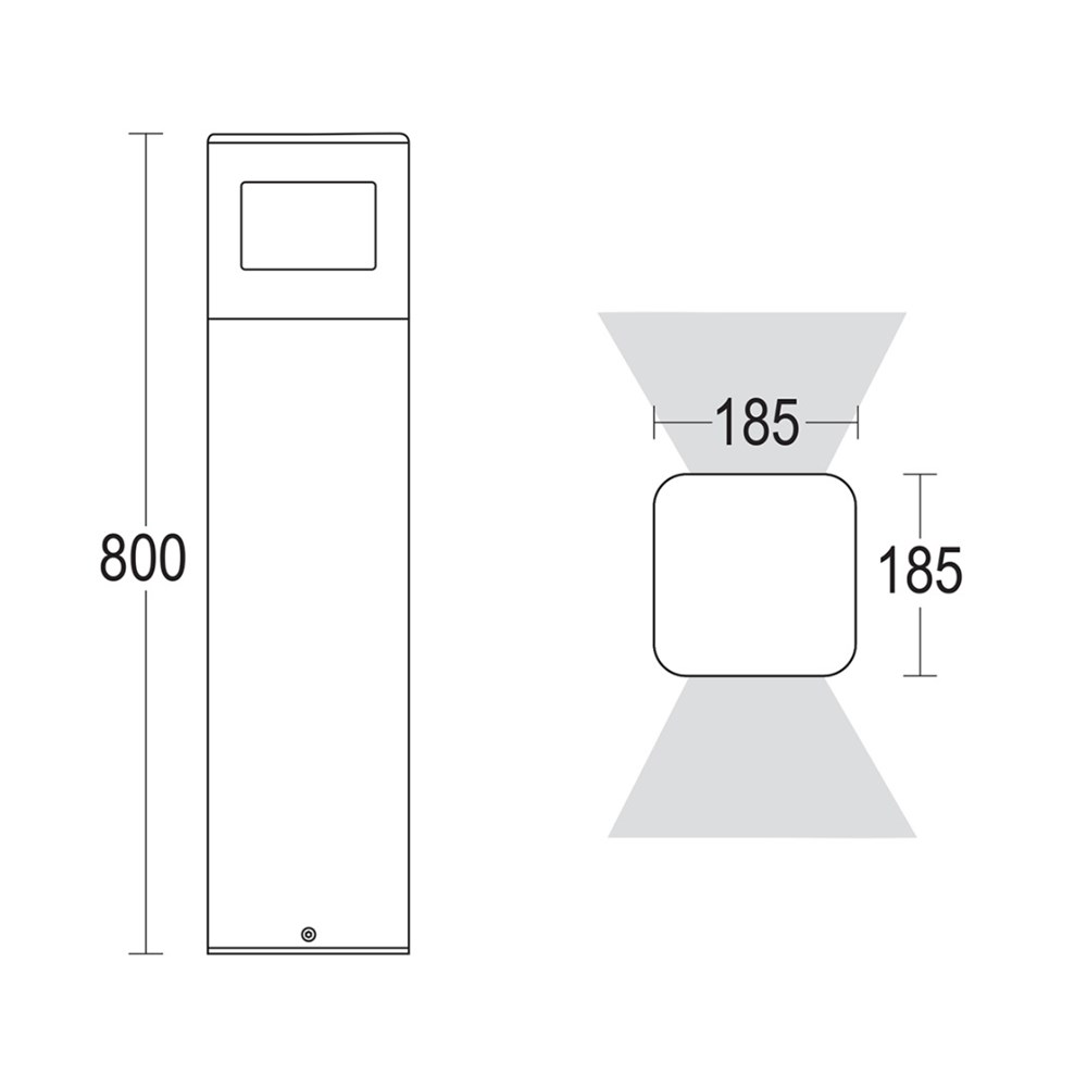 MaxiBivio P 800 Ghidini Bivio P .05 Темно-Cерый (Матовый)  - Вид №1