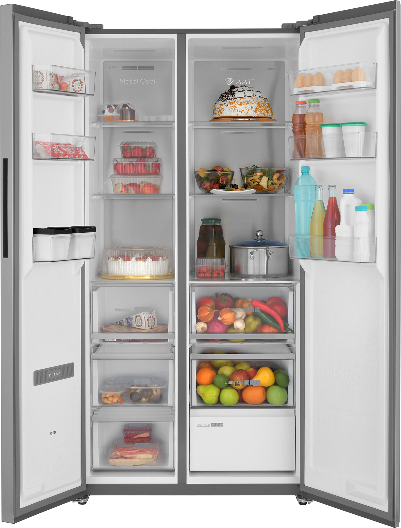 9235923 Холодильник Side by Side   ZUGEL ZRSSI540X Slot-In серебристый STDN-0079975 - Вид №3