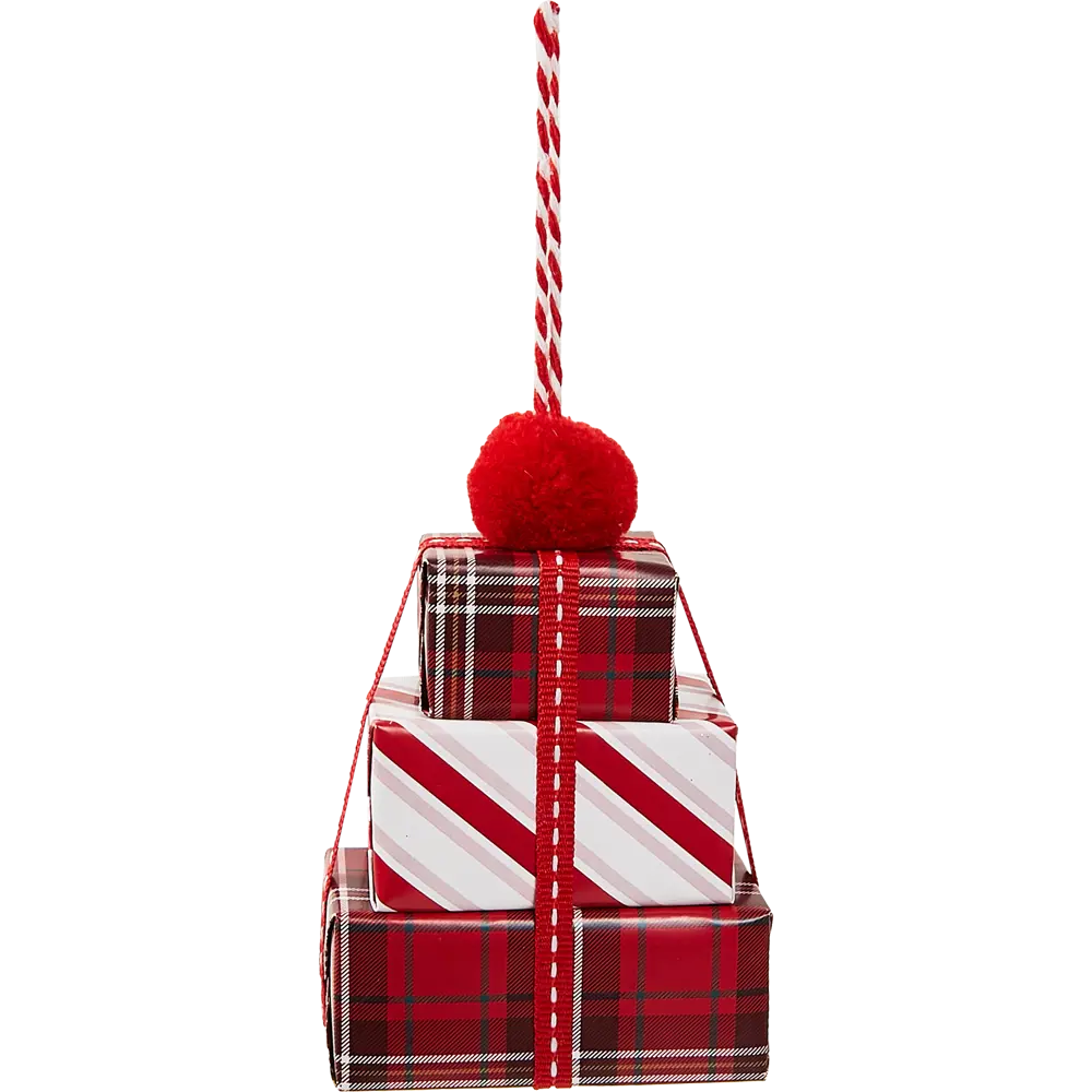 87036545 Елочная игрушка Подарки 12x7.8 цвет красный STLM-1405981 Santreyd  - Вид №1