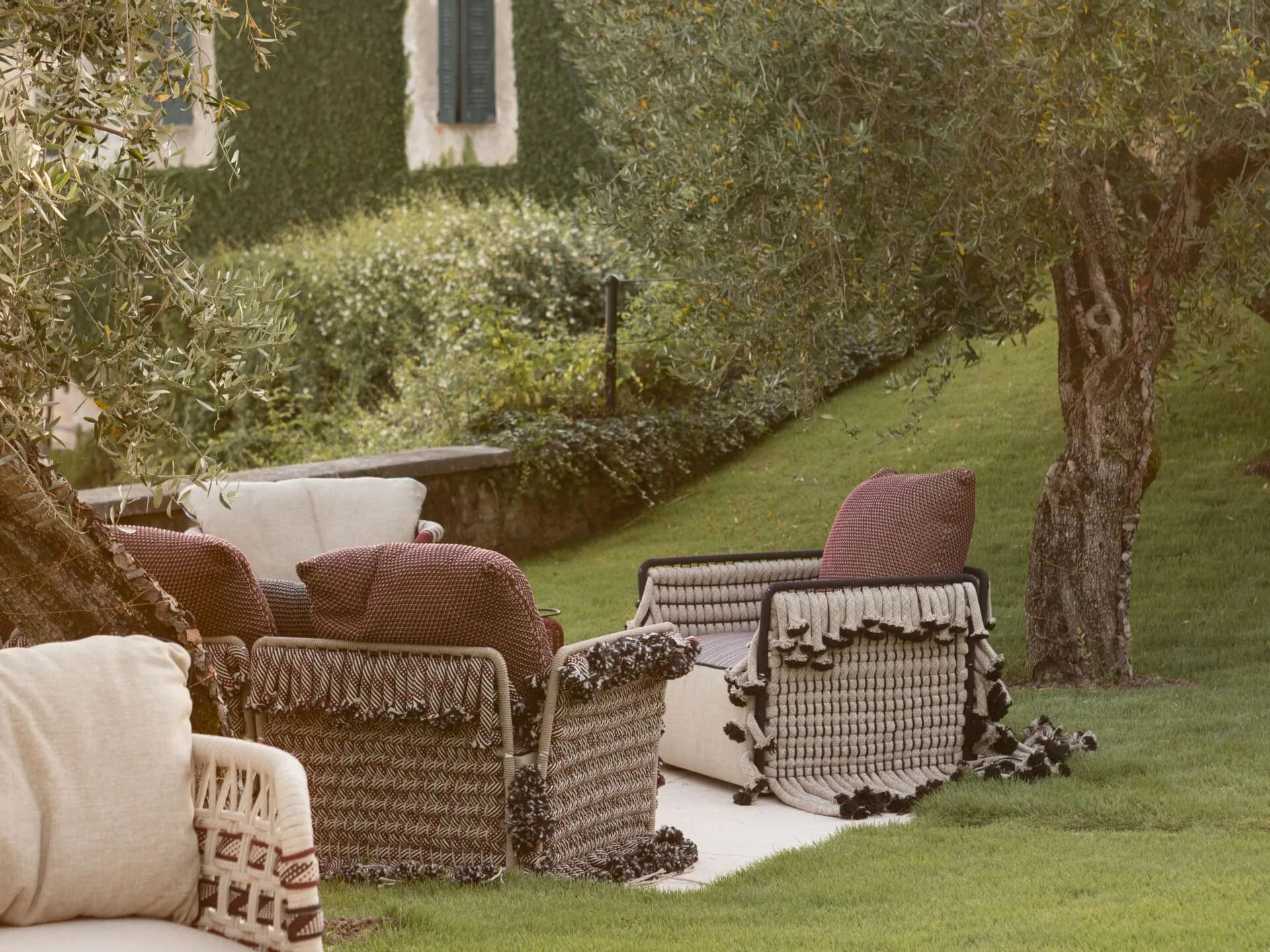 3-местный алюминиевый открытый диван с плетением Nodo Italia Antonio Marras + Nodo Italia ARCH-00151240 - Вид №11