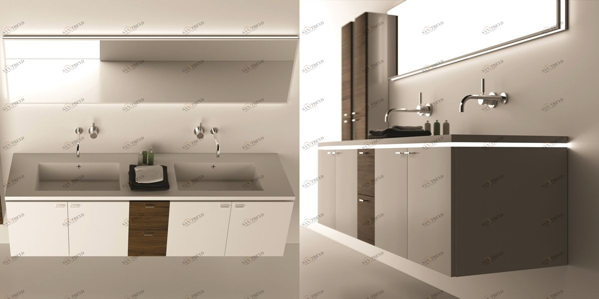 PLE09200 Накладная раковина на столешницу  овальная MOMA Design PIANOLUCE LED