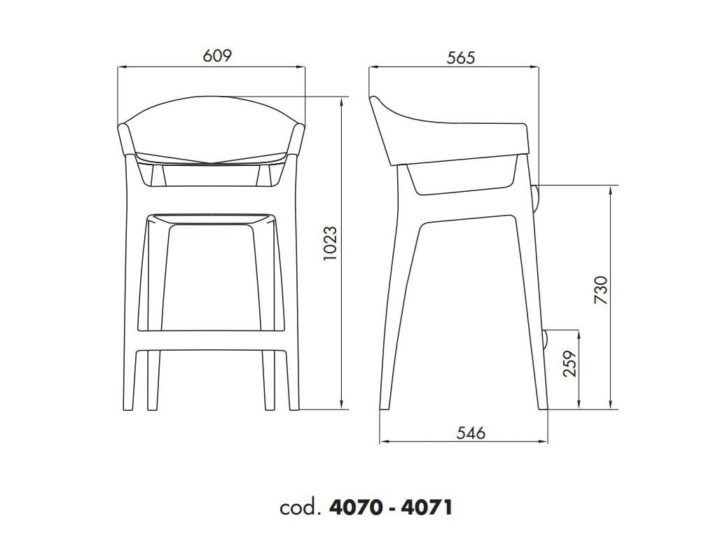 Табурет из полиэтилена ALMA DESIGN ARCH-00091970 - Вид №9