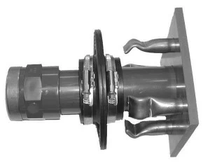 SANIT 72907000075 оцинкованные стенки втулки PVC-U, прямой односторонний фланец / внутренняя резьба втулка, втулки стали дюбель