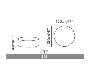Круглый пуф из ткани CAMPO DE' FIORI Curve ARCH-00118118 - Вид №1