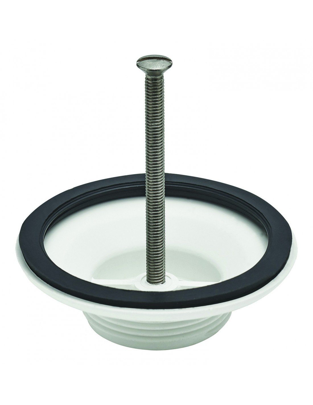 056000 001 00  Подставка под раковину из керамогранита, водонепроницаемое уплотнение и крепежные винты, Д. 82 мм, белый пластик Valentin Белый 