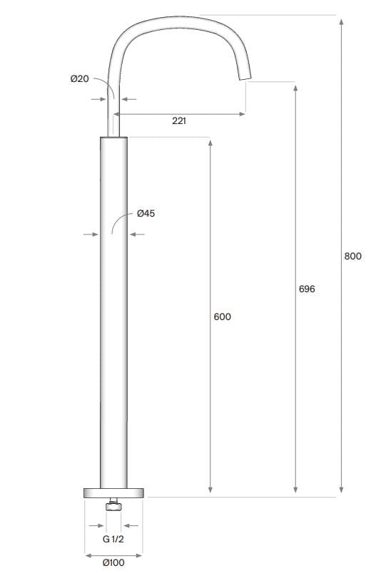 Термостатический смеситель для ванны с 5 отверстиями COCOON Piet Boon ARCH-00132336 - Вид №8