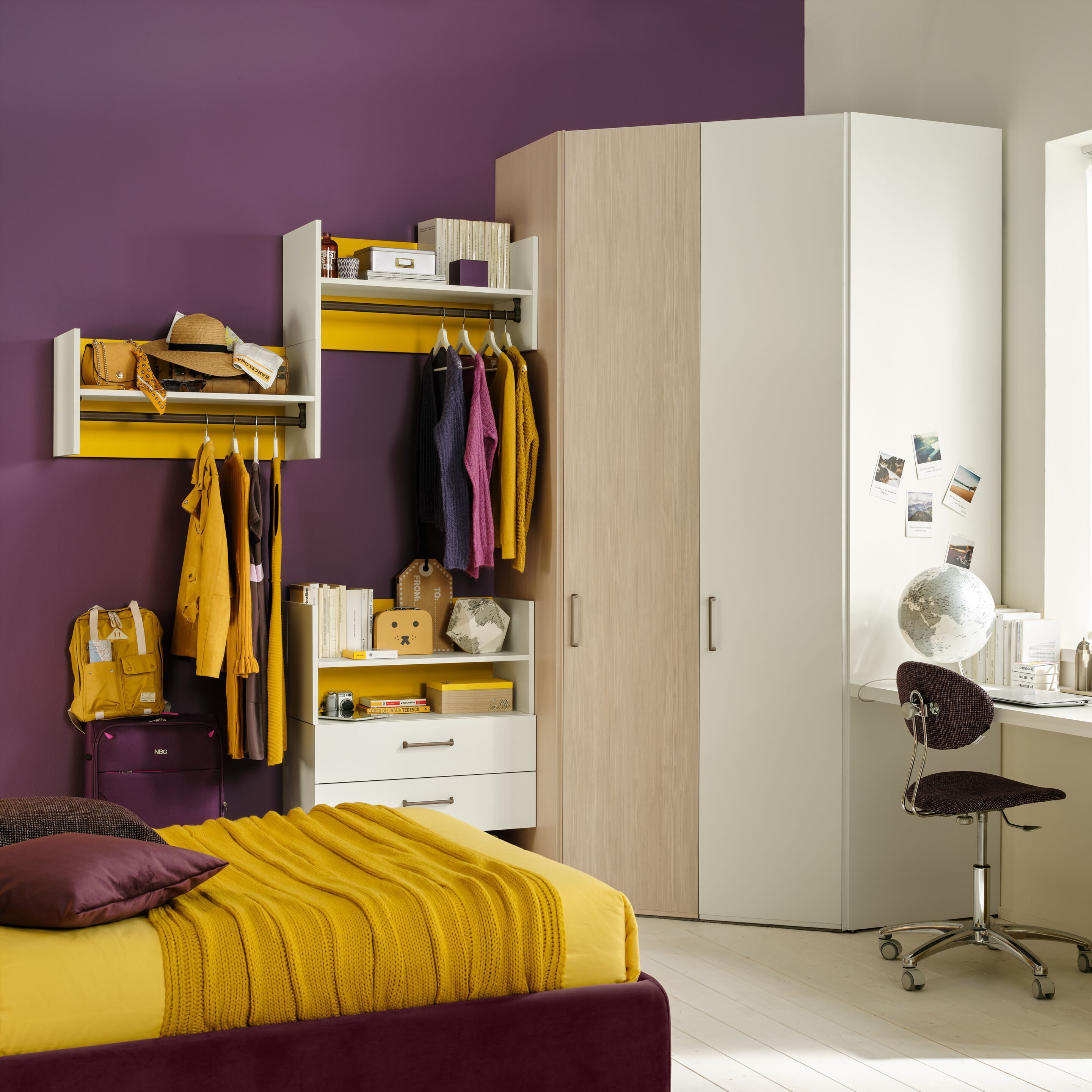 Спальня с гардеробной и мягкой кроватью Moretti Compact YC318 ARCH-00095117 - Вид №2