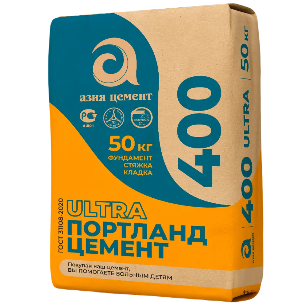 Цемент Азия Цемент M400 ЦЕМ II А-П 32.5 50 кг STLM-2095380