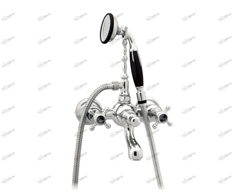 035018.N00.45 Душевой набор для ванны с черным фарфором Английская бронза Mestre RETRO