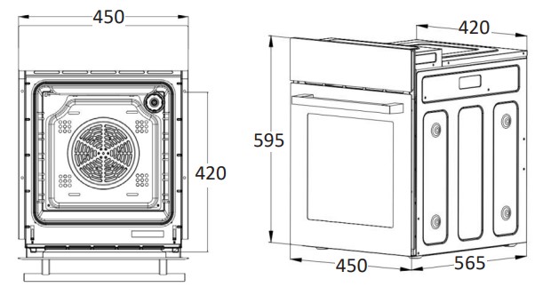 9047522 Электрический духовой шкаф DEXP 1YLO45DS серебристый STDN-0067699 - Вид №10