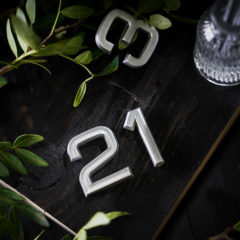 Дверной номер  «2», 32х5х40 мм, матовое серебро LJPS0091 Public Steel Россия  - Вид №3