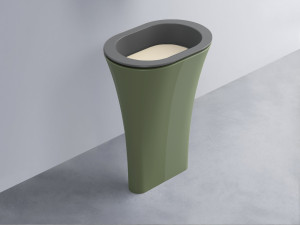 AMLA65-CM+AMPILO-LN+AMCOLO-AG Раковина Amedeo Ovale отдельностоящая cielo Enjoy + Amedeo