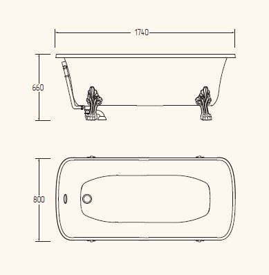 26924 Ванна из литьевого мрамора Migliore Olivia - Вид №2