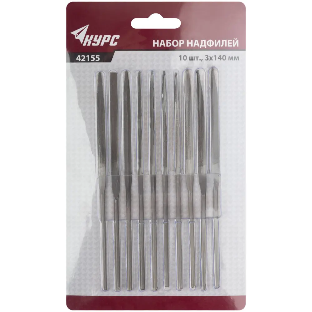 Набор надфилей Курс 3x140 мм, 10 шт STLM-2166032 - Вид №1