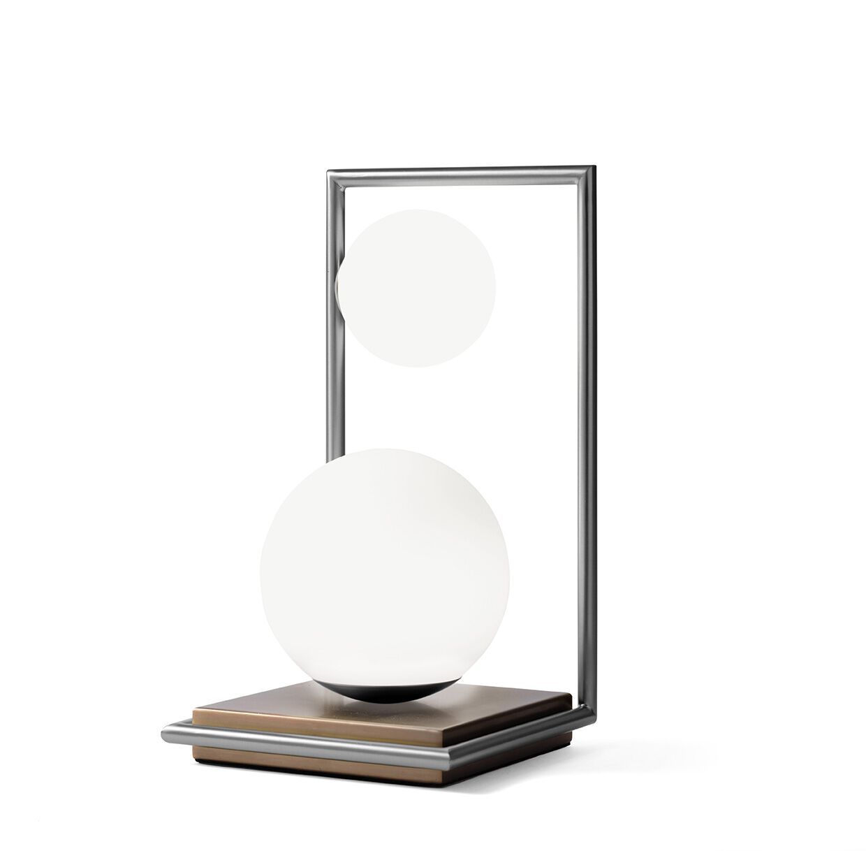 Светодиодная настольная лампа из стали и стекла с диммером Miloox Buble ARCH-00138330 - Вид №1