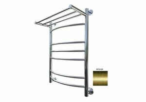 Полотенцесушитель водяной Aquanet Romeo(г2) 800x600 бронза, с верхней полкой