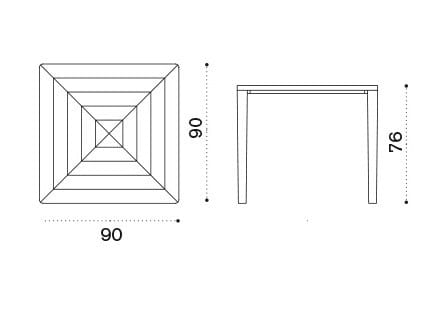 Деревянный квадратный садовый стол Ethimo друзья ARCH-00104459 - Вид №6