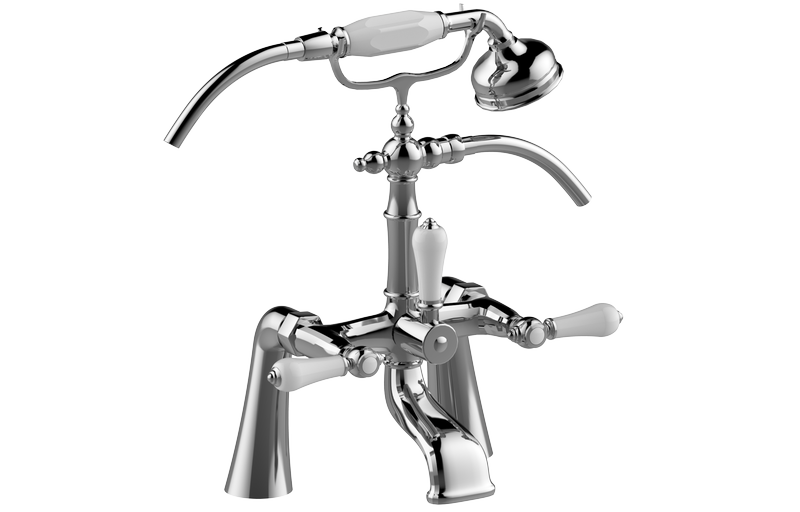 E-3890-LC1 Deck-mounted bathtub mixer with hand shower set (ceramic handle) GRAFF Adley