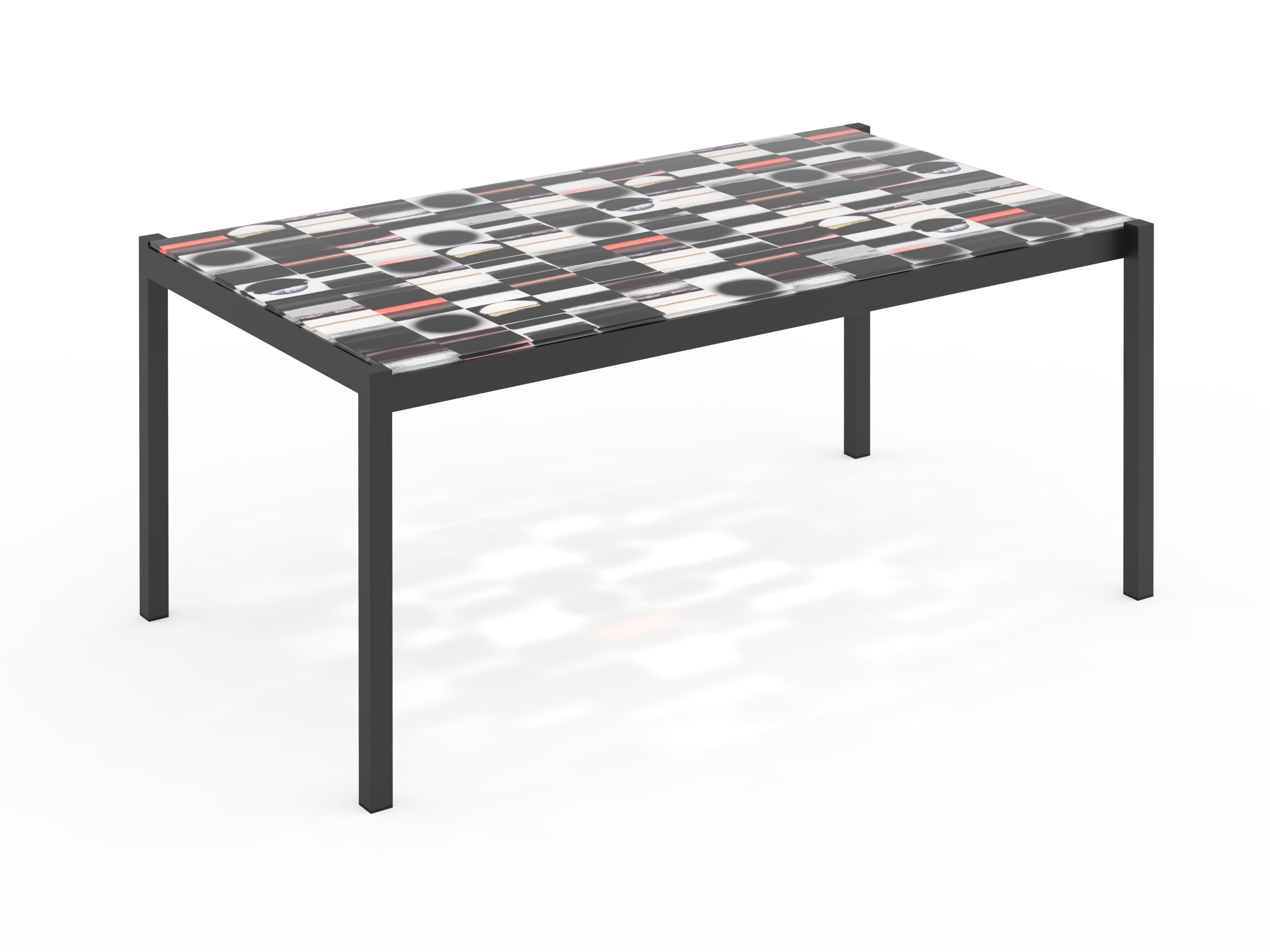 Прямоугольный садовый стол из закаленного стекла GANDIABLASCO Iris ARCH-00023393 - Вид №4