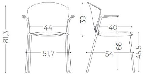 ACTIU Штабелируемый стул Whass sun-id-1469085 - Вид №7