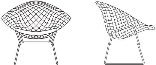 KNOLL Кресло с тканевой обивкой Bertoia sun-id-1410240 - Вид №7