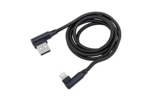 16489503 Дата-кабель зарядный iPhone 6/7/8/X Черный угловой A0605028 Arnezi