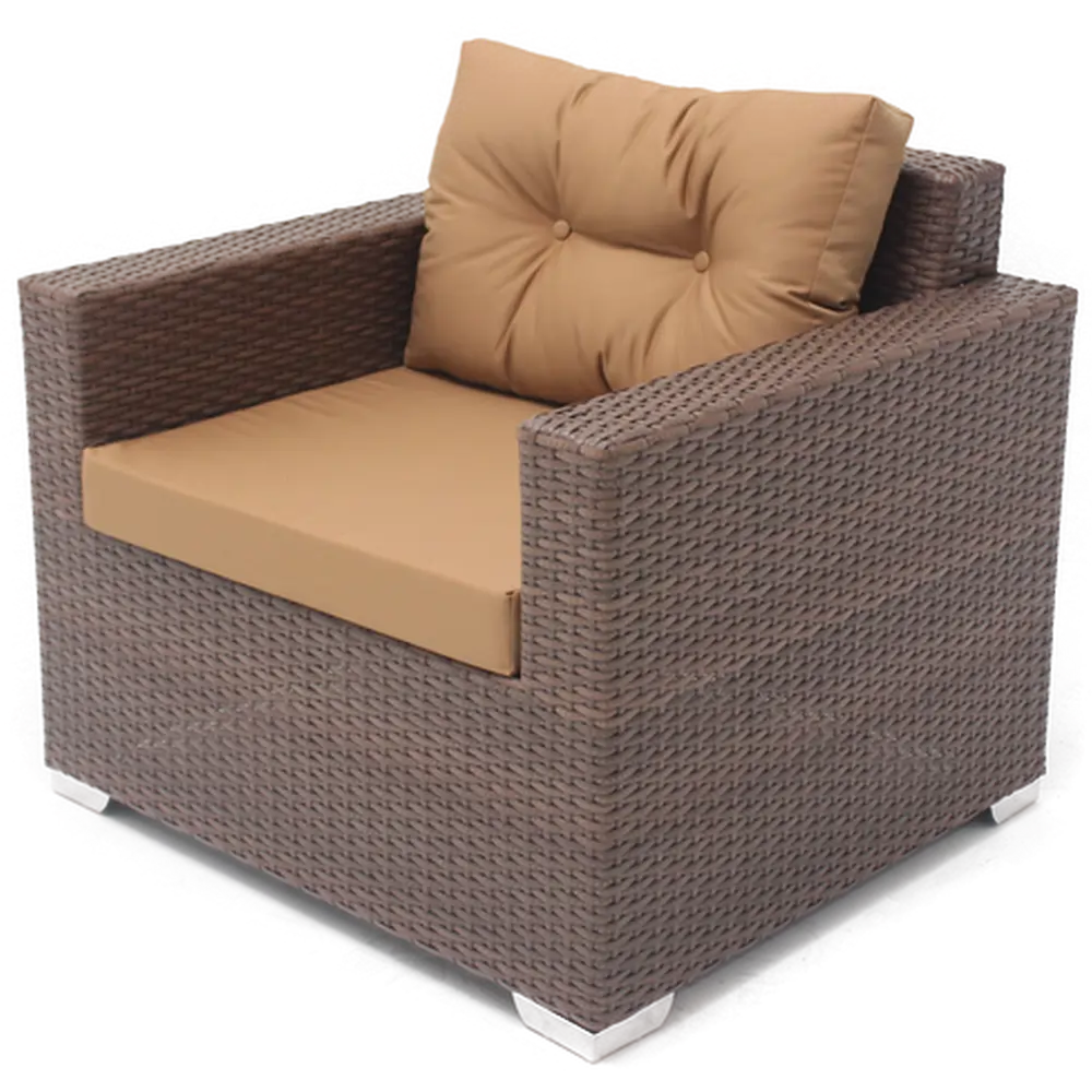 Кресло садовое Lavantera 85x77x85 см искусственный ротанг цвет коричневый 85023290 STLM-2021595 Santreyd  - Вид №1