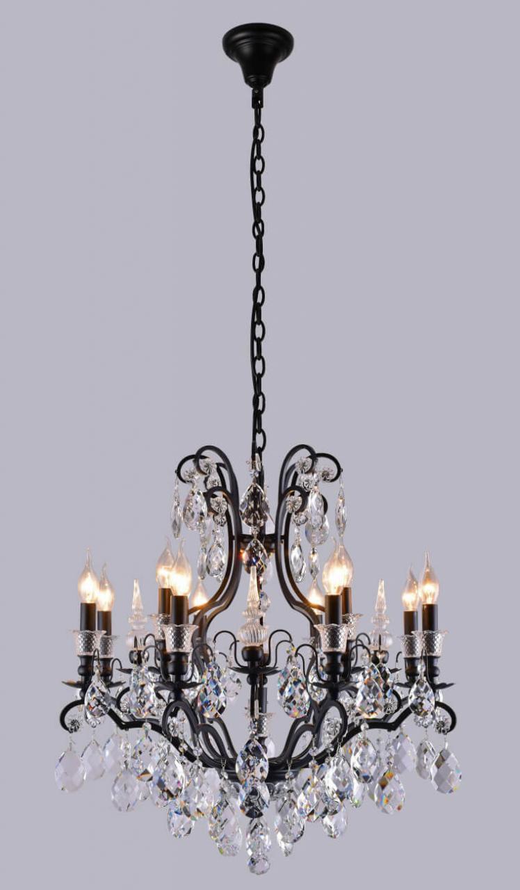 Подвесная люстра Crystal Lux Magnifico SP13 Black/Transparent CRYSTAL LUX ДИЗАЙНЕРСКИЕ, MAGNIFICO 00-3888420 Прозрачный;черный  - Вид №2