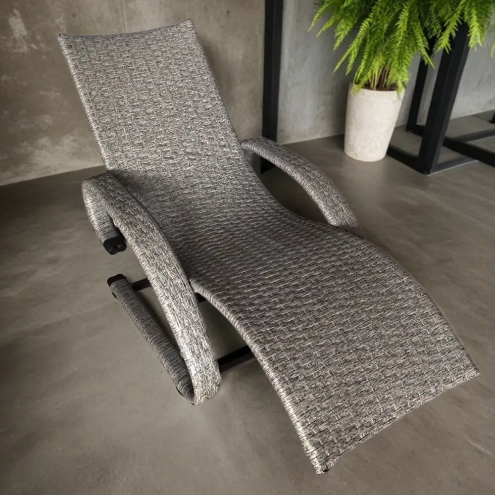 Шезлонг Ницца 155x73x86 см сталь серый Santreyd STLM-2174232 - Вид №4