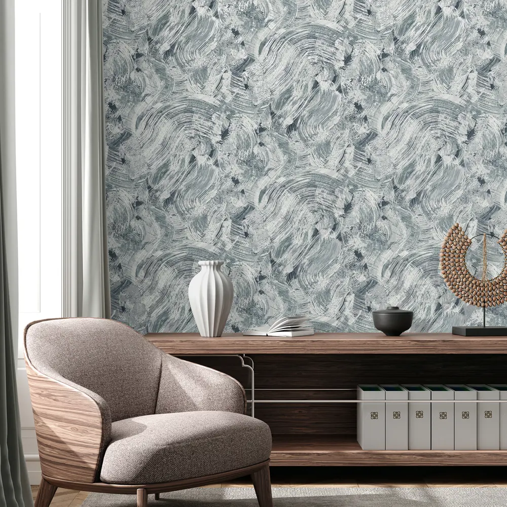 Обои флизелиновые Wall Up Canyon графит 1.06 м 649840 STLM-2124137 - Вид №3