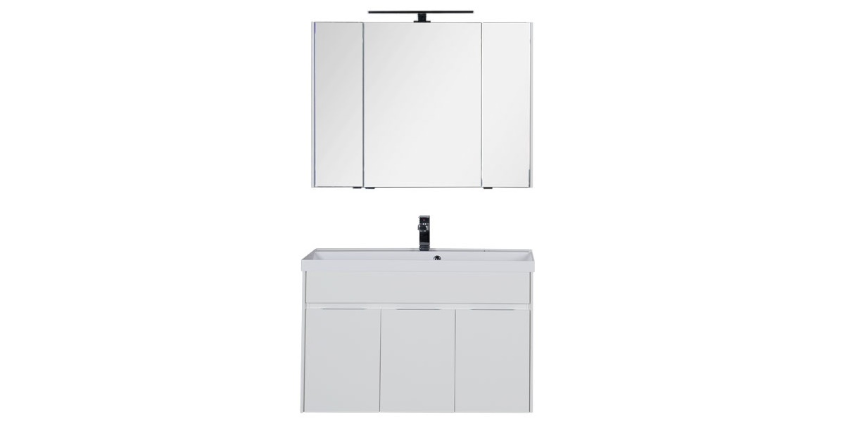 Комплект мебели Aquanet Латина 100 белый 00179841 - Вид №1