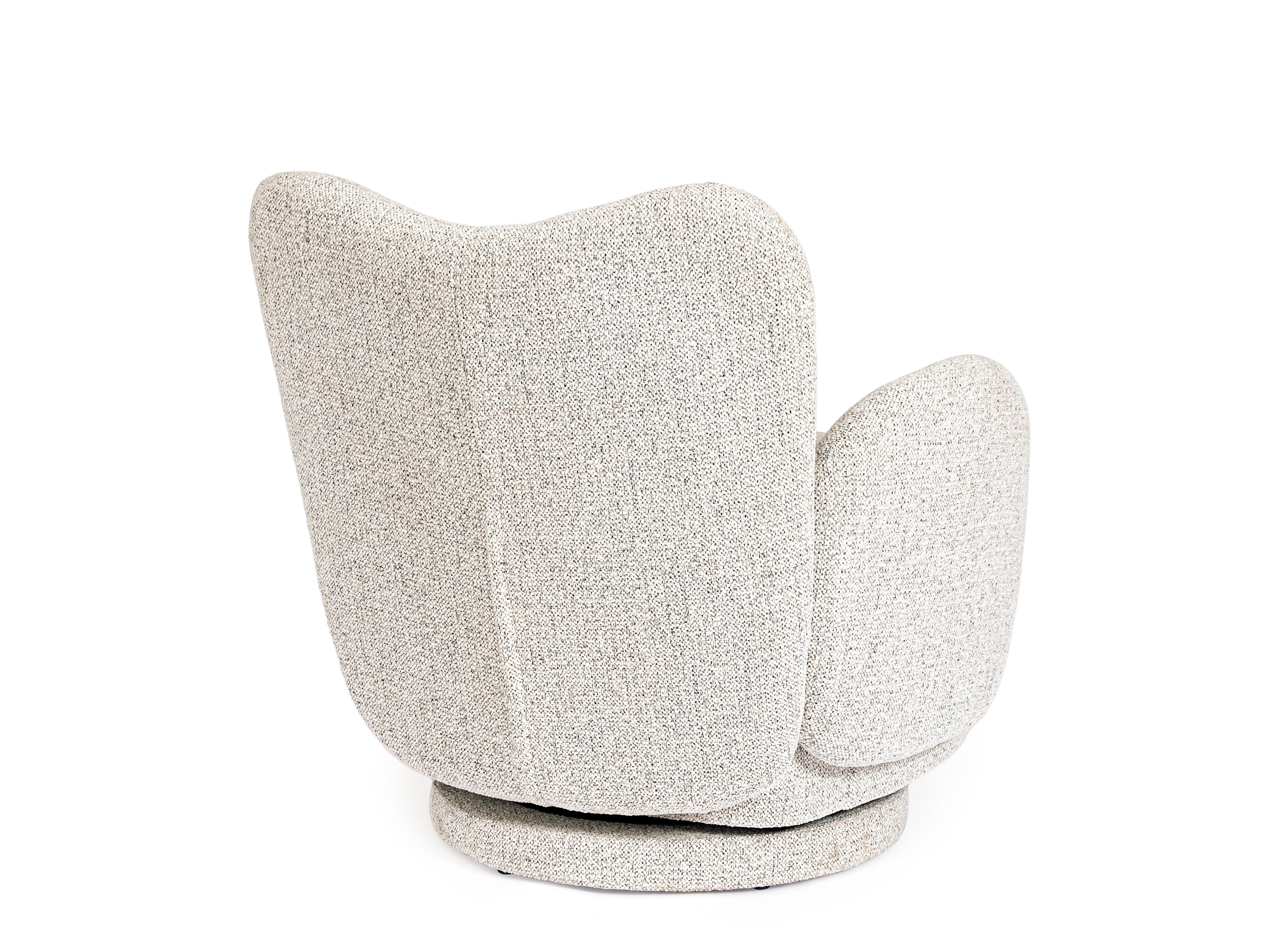 Тканевое вращающееся кресло с подлокотниками BIZZOTTO HARPER ARCH-00143128 - Вид №3