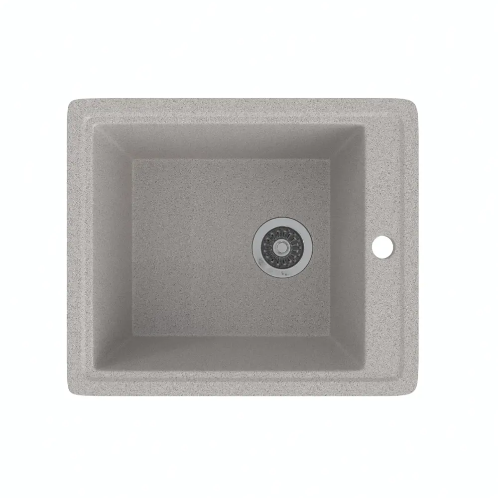 90403370 Врезная мойка Gamma Stone 41.50x49x19 см литьевой мрамор цвет серый GS-18-10 STLM-0867009
