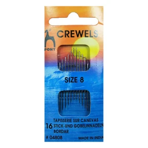 91383550 Иглы ручные для вышивания и шитья Crewels №8 16 шт STLM-1068890