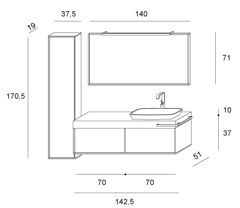 Summit 2.0 – 07 Mastella  Summit 2.0  Комплект мебели для ванной - Вид №6