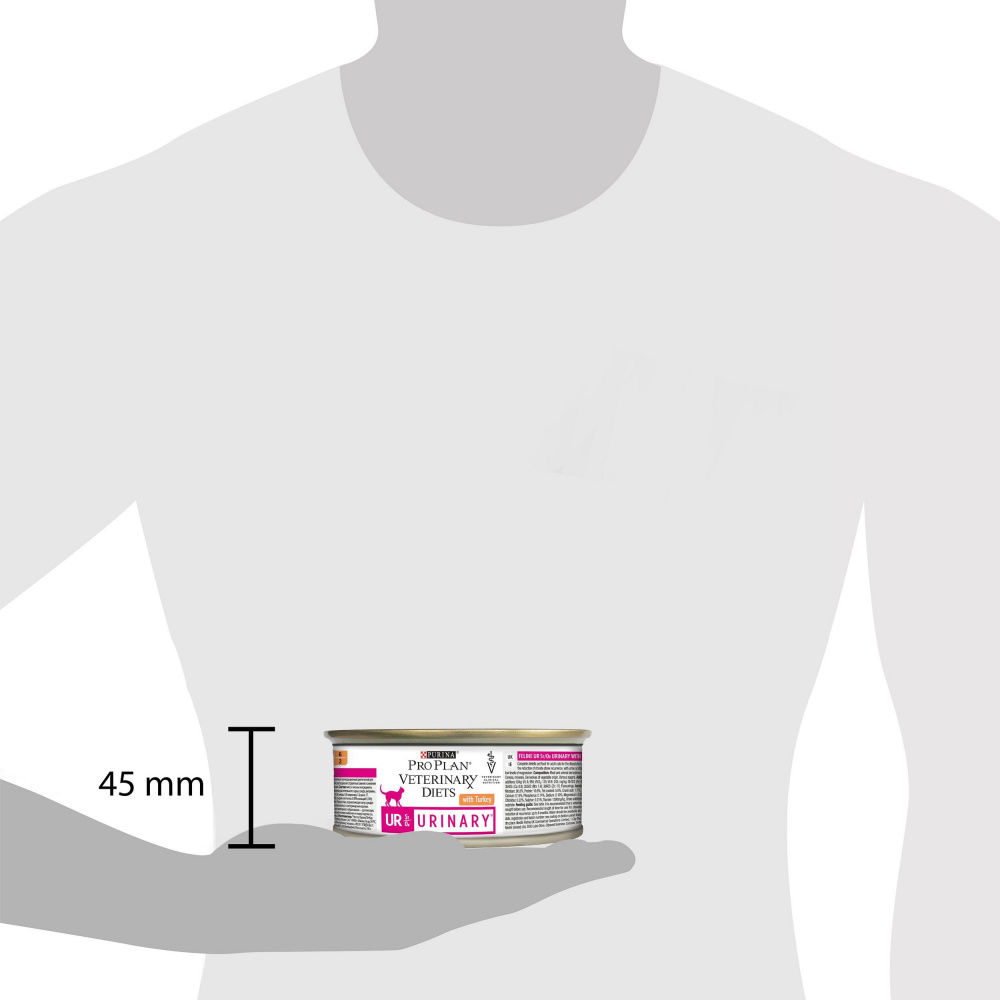 ПР0033164 Корм для кошек Veterinary Diets UR St/Ox Urinary при болезни нижних отделов мочевыводящих путей, индейка конс. 195г Pro Plan  - Вид №1