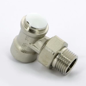 Вентиль НВ угловой для радиаторов обратный с разъемным соединением EMMETI 1/2" серия FULL