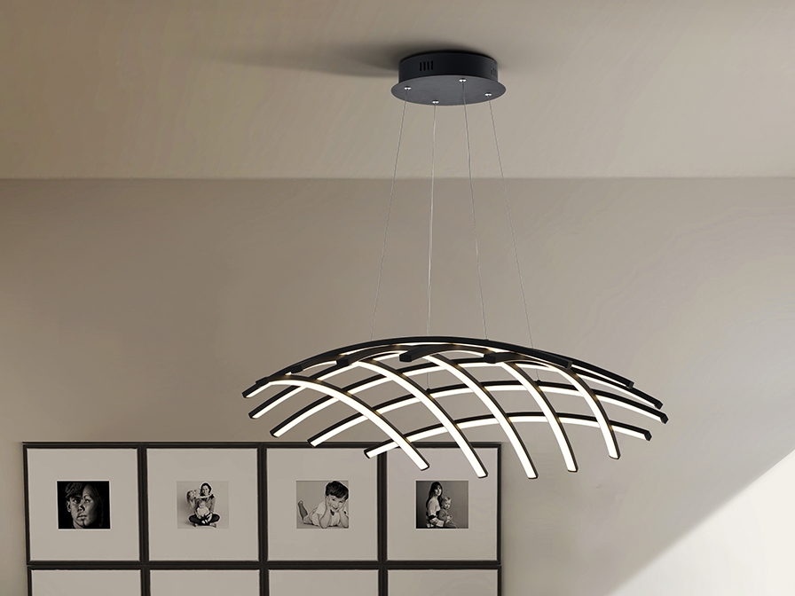 108965 Подвесной светильник 86Ø черный Schuller Trama