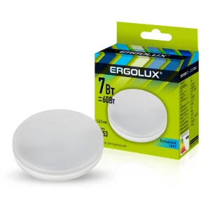 91273348 Светодиодная лампа Ergolux LED-GX53-7W-GX53-4K 13513 STLM-1351487