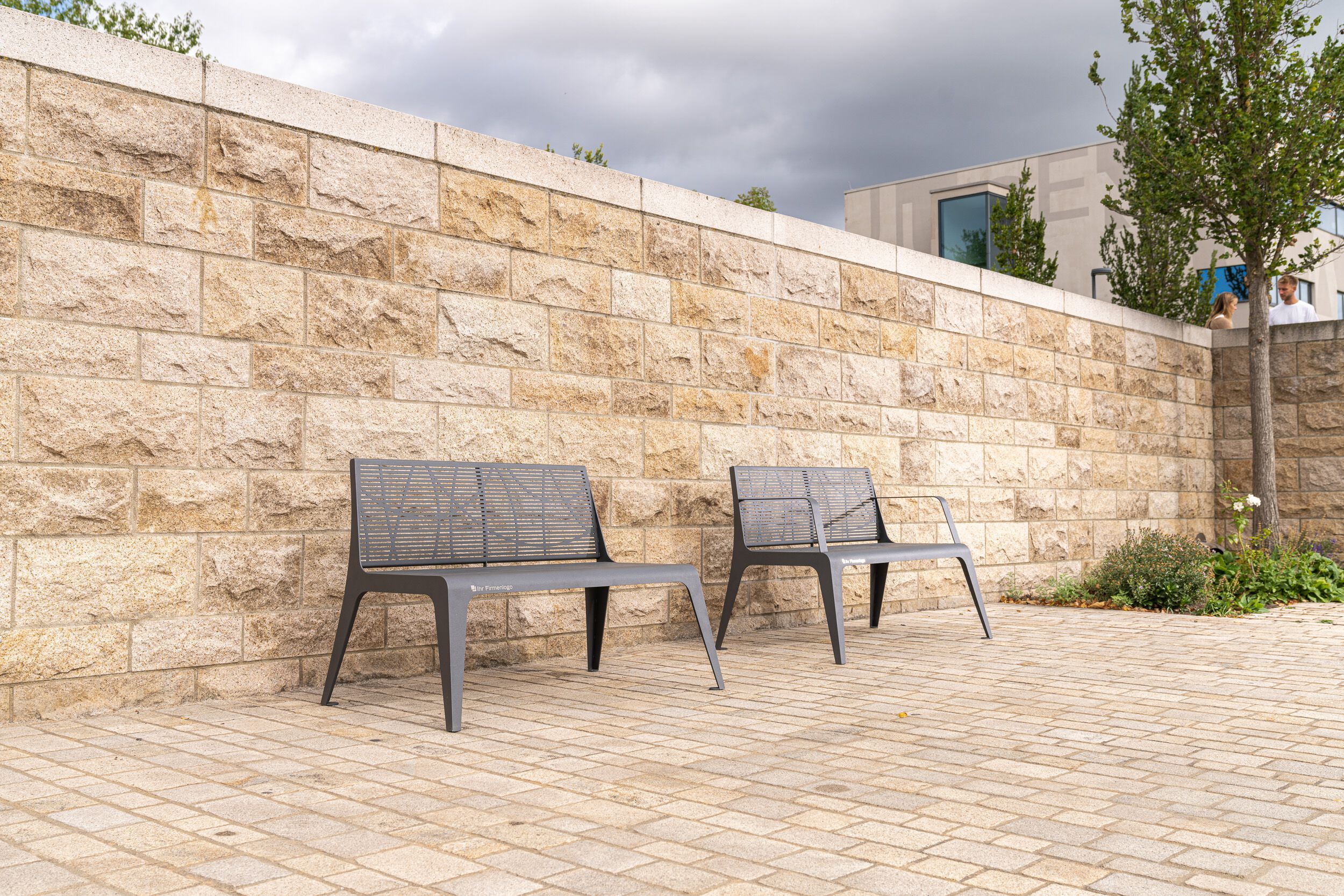 Скамья из нержавеющей стали со спинкой BENKERT BANKE Chalidor ARCH-00051592 - Вид №1