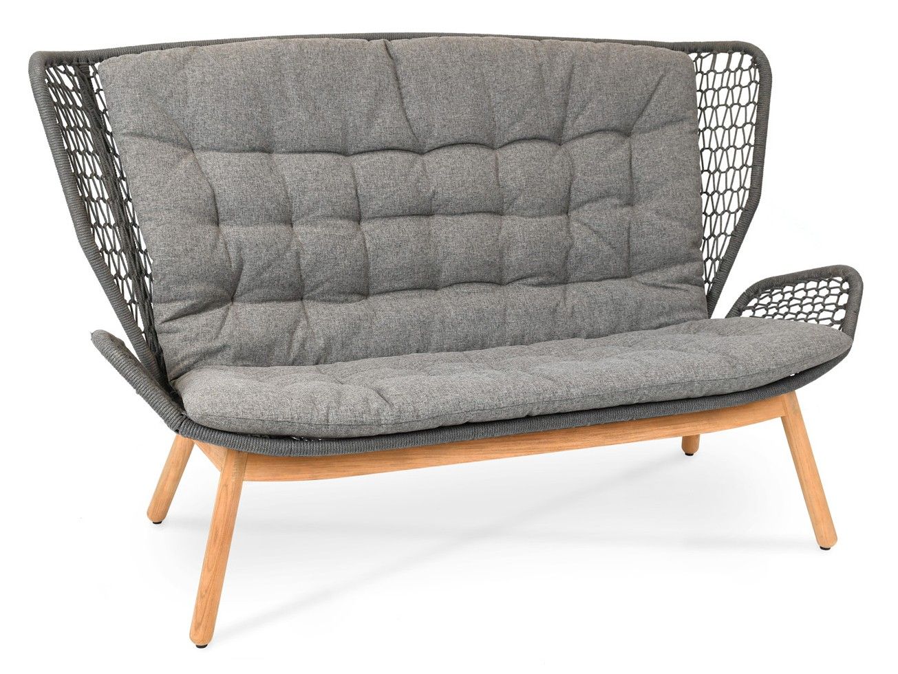 2-местный тканевый садовый диван FISCHER MÖBEL Wing Light ARCH-00101761