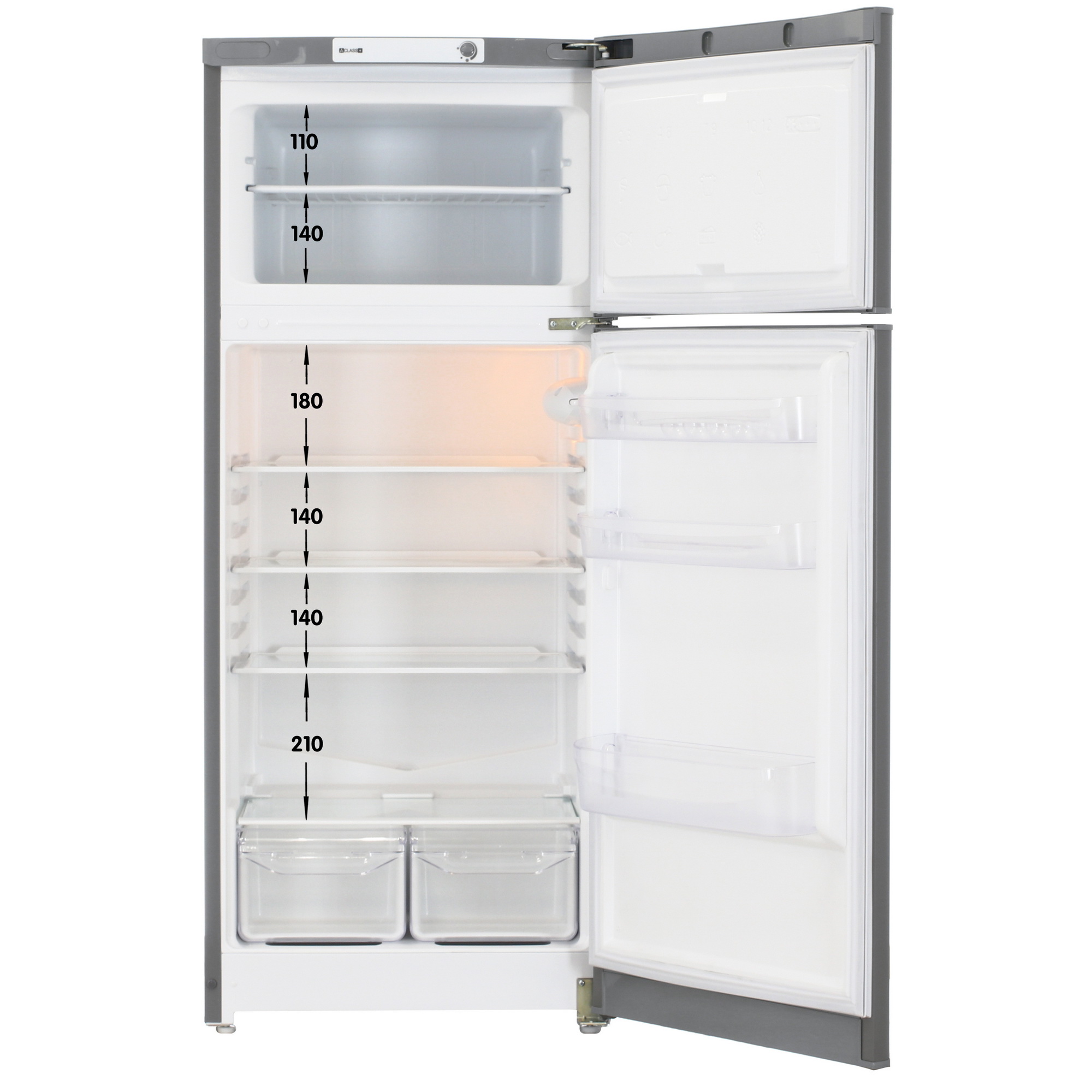 9183662 Холодильник с морозильником   Indesit TIA 14 G серебристый STDN-0012700 - Вид №1