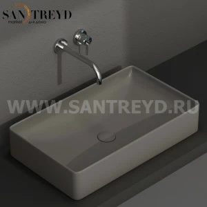 B6R63AT Накладная раковина на столешницу  прямоугольная Ceramica Globo T-EDGE