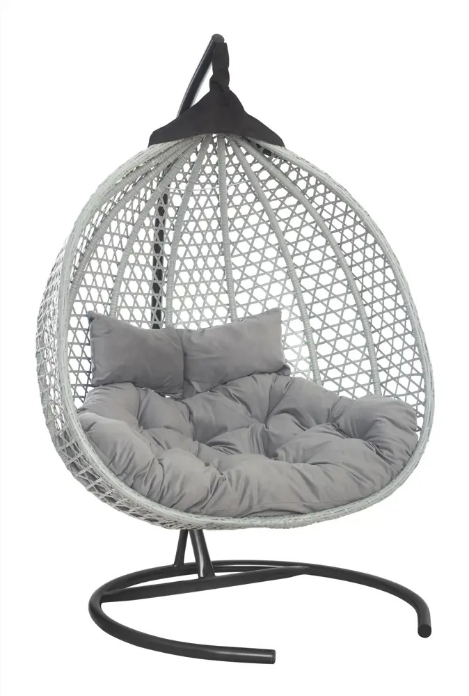 91732905 Кресло подвесное Laura outdoor FID 509 Фиджи 2-х местные до 140 кг серый/серебристый STLM-0965920
