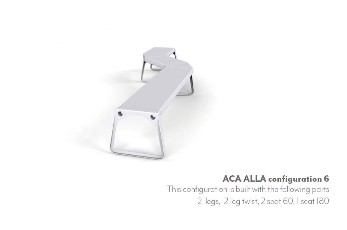 Модульная алюминиевая скамья Quinze & Milan ACÀ ALLÀ ARCH-00012707 - Вид №12