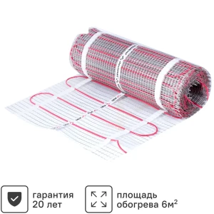 Нагревательный мат для теплого пола Devi 6 м2 900 Вт
