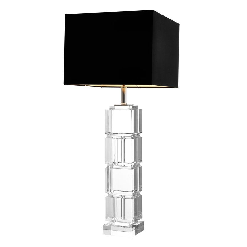 Настольная лампа Reynaud от Eichholtz Прозрачный 110522 EICHHOLTZ ЭЛИТНЫЕ 061695 Прозрачный;черный  - Вид №1