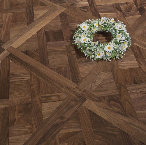 Модульный паркет Coswick Версаль Американский Орех Европейский (Грецкий) Рустик (Гладкая) 635х635 мм 13143601 - Вид №1