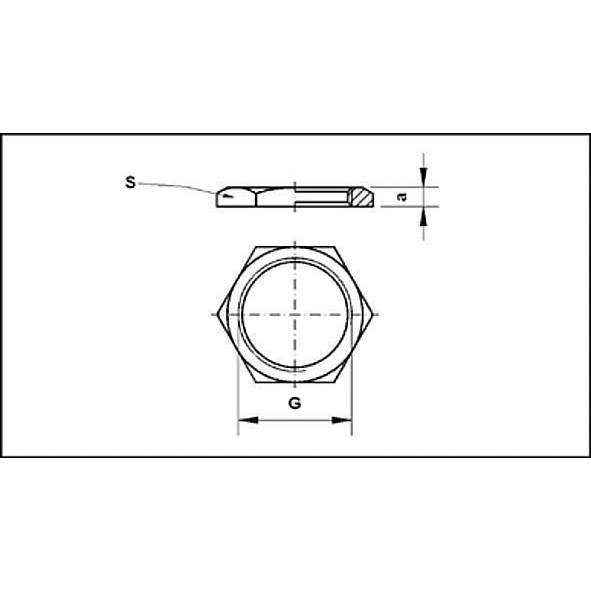 29111R SANHA 911 контргайка, латунь 1  SW 37 мм  - Вид №1
