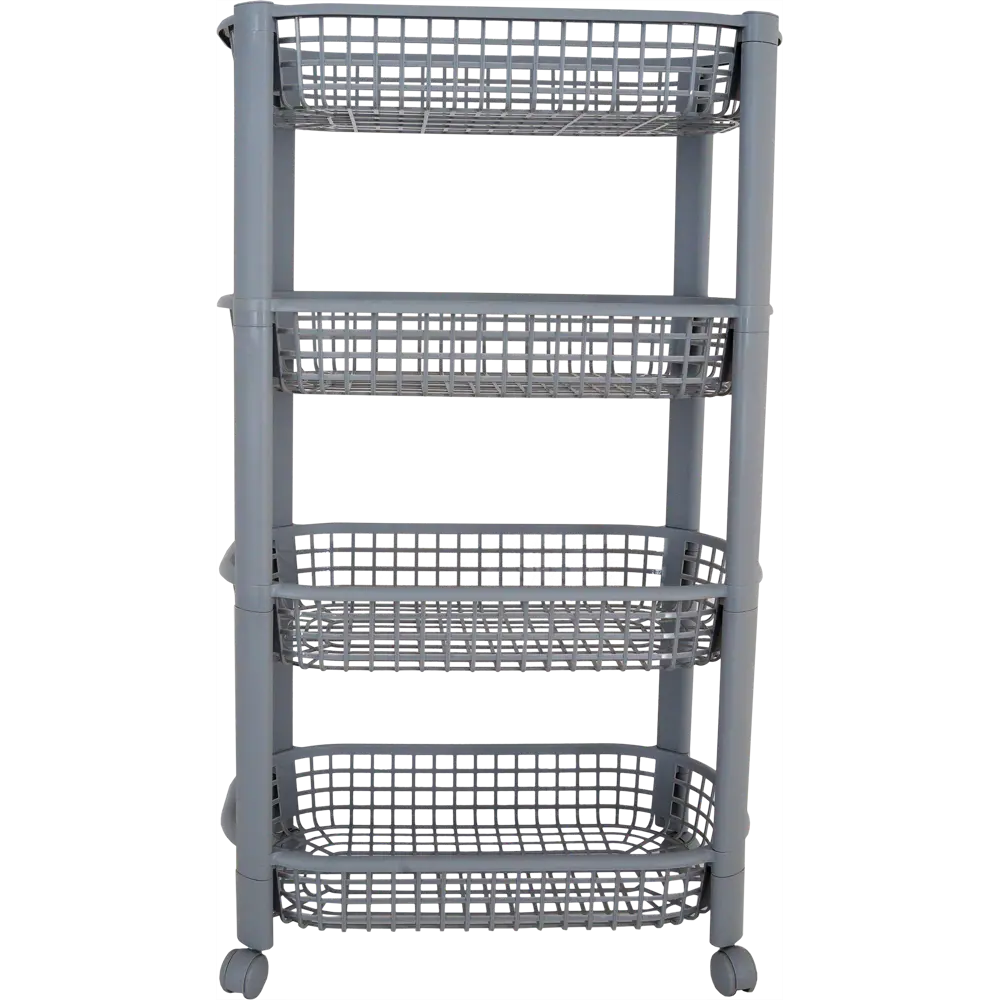Стеллаж для ванной комнаты на колёсах 46 см четырёхъярусный цвет серый 82138025 STLM-2087704 Santreyd Без серии - Вид №2